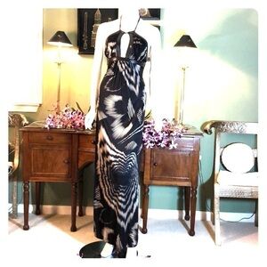  BNWT - Sky halter maxi leather details on neck.